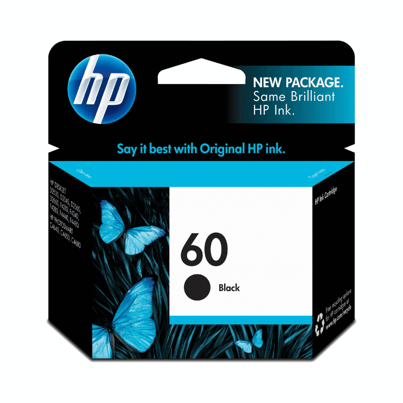 HP 60 Black Original Ink Cartridge