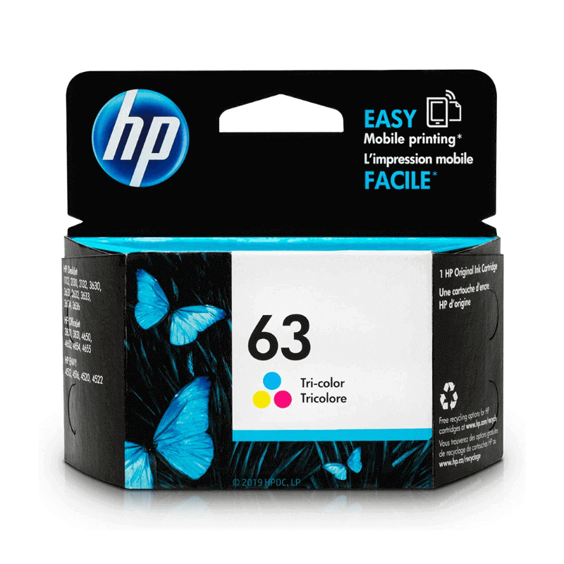 HP 63 Tri-Colour Original Ink Cartridge