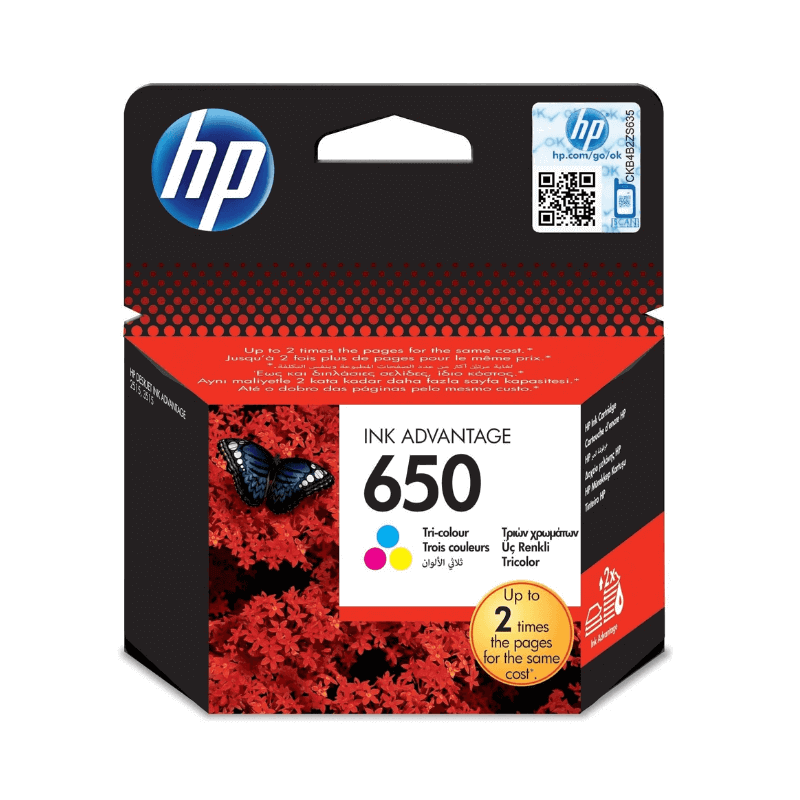 HP 650 Tri-Colour Original Ink Cartridge