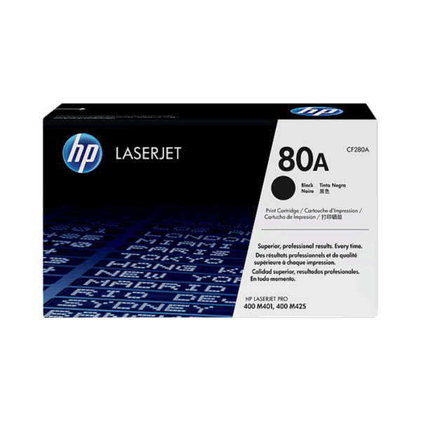 HP 80A Black Original Laserjet Toner Cartridge (CF280A)