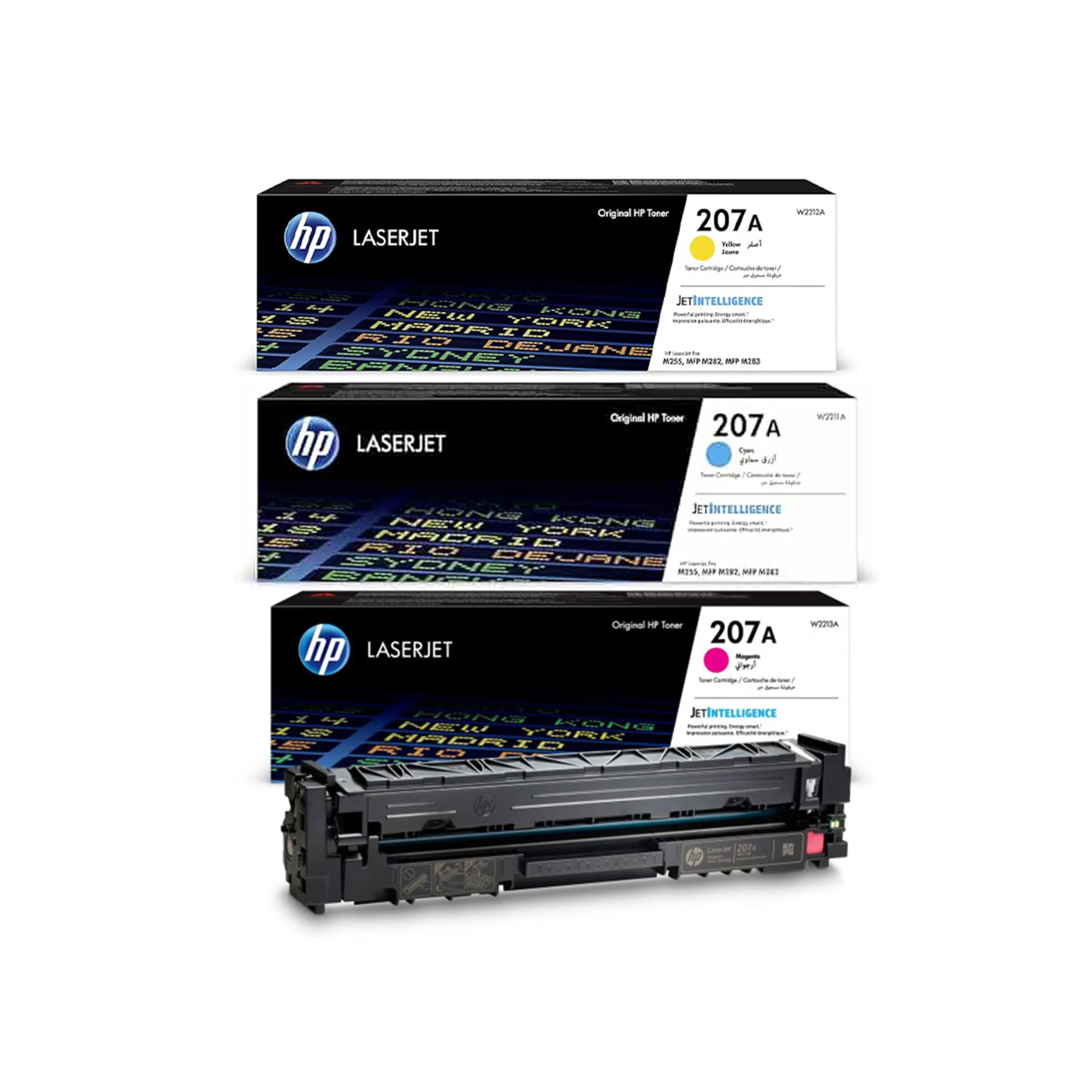 HP 207A Cyan, Yellow, Magneta Toners Each