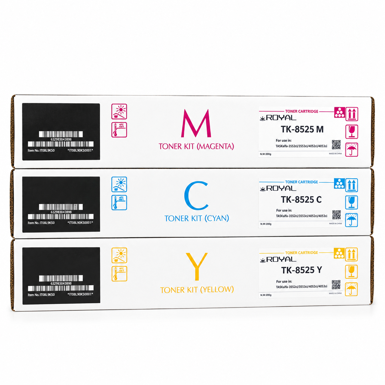 Royal TK 8525 Compatible Toner Cartridge CMYK Each